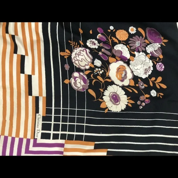 CHRISTIAN DIOR silk scarf - Picture 5 of 11